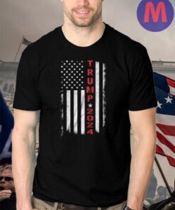 Trump 2024 American Flag Vintage T-Shirt MAGA trump 2024 t shirts