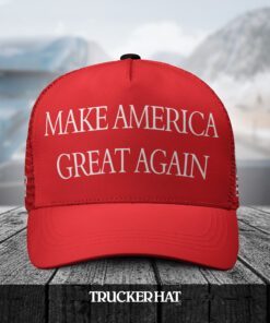 Trump MAGA 47 Red Trucker Hat front
