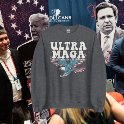 Ultra MAGA Make America Great Again Distressed Unisex Sweatshirt