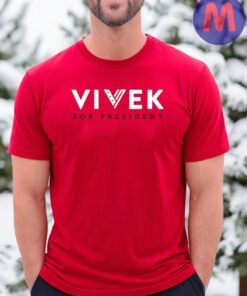 Vivek for President Red Cotton T-Shirts