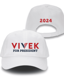 Vivek for President White Unstructured Adjustable Hat