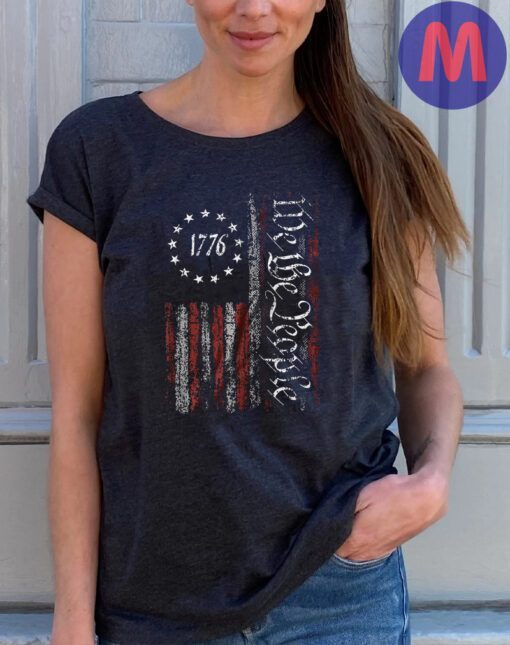 We the people Flag Shirt, Vintage USA Flag 1776, US Flag T-shirts