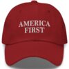 America First Hat, Trump 2024 red