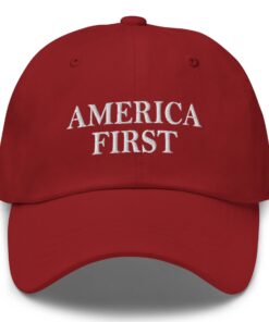 America First Hat, Trump 2024 red