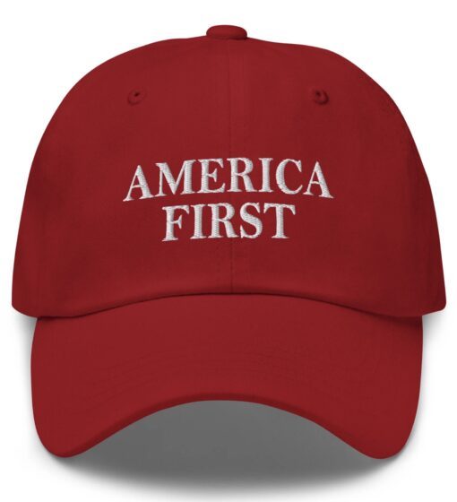 America First Hat, Trump 2024 red