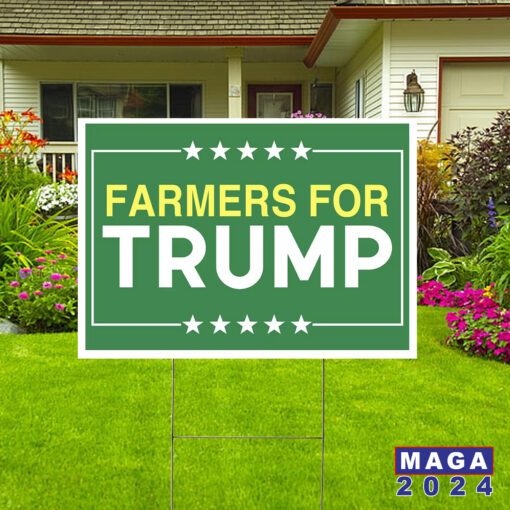 Farmers For Trump 2024 Yard Signs