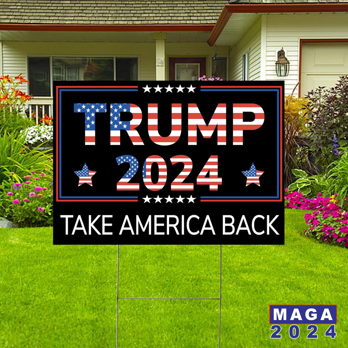 Trump 2024 Take America Back Yard Sign 5 Trump 2024 Take America Back Yard Signs