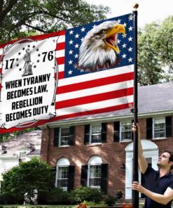 1776 grommet flag when tyranny becomes law, rebellion becomes duty tqn357gf 2206