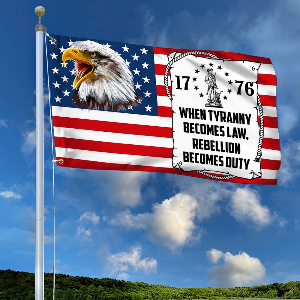 1776 Grommet Flag When Tyranny Becomes Law,  Rebellion Becomes Duty TQN357GF - Image 2