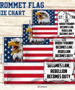 1776 grommet flag when tyranny becomes law, rebellion becomes duty tqn357gf 5279
