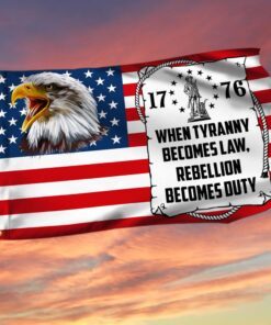 1776 Grommet Flag When Tyranny Becomes Law,  Rebellion Becomes Duty TQN357GF