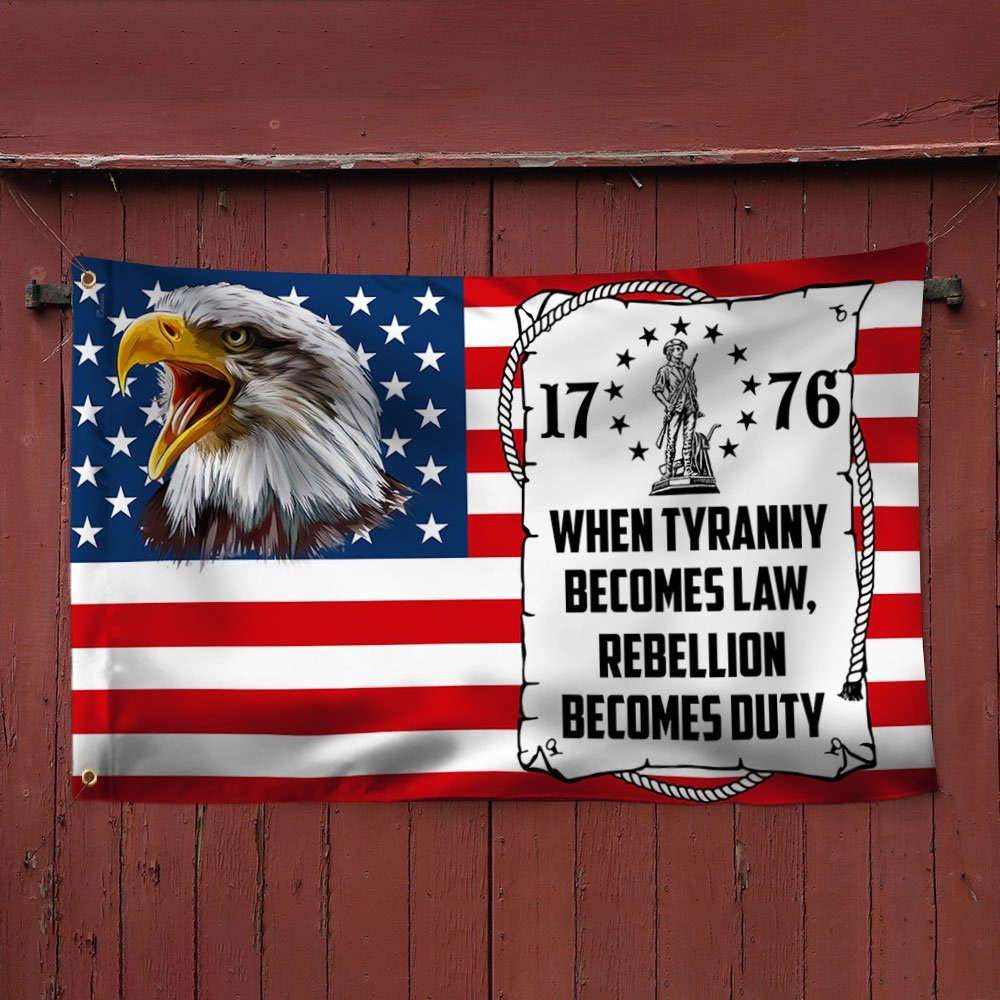 1776 Grommet Flag When Tyranny Becomes Law,  Rebellion Becomes Duty TQN357GF - Image 3