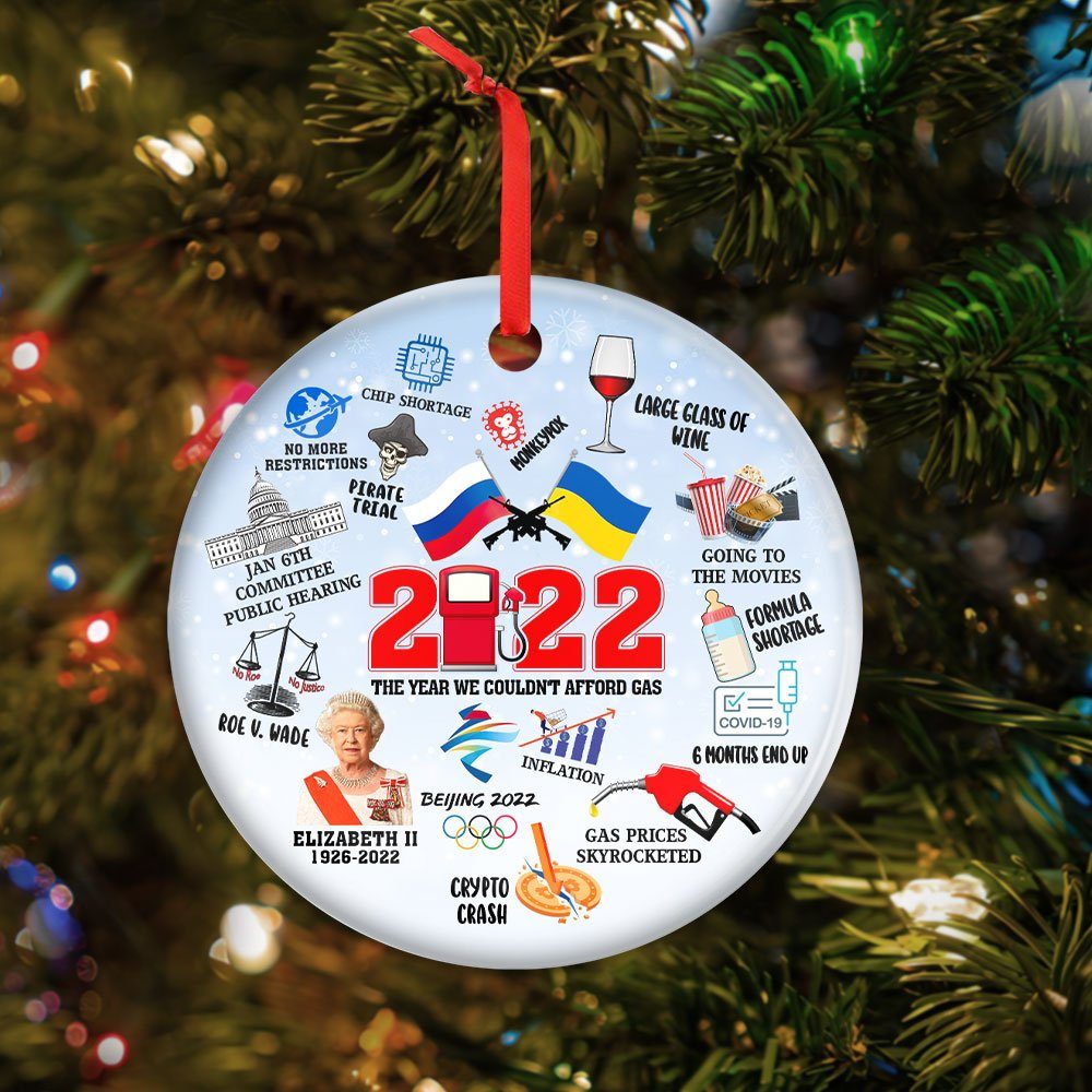 2022 Year In Review Ornament The Year We Couldn’t Afford Gas TQN521Ov1