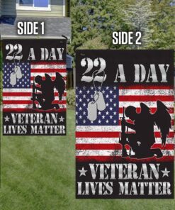 22 a day veterans flag veteran lives matter suicide awareness tqn496f 4635