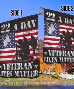 22 a day veterans flag veteran lives matter suicide awareness tqn496f 6307