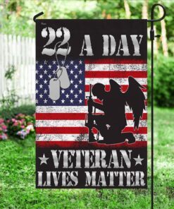 22 a day veterans flag veteran lives matter suicide awareness tqn496f 7446