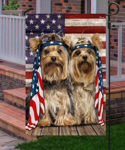 2 yorkshire terrier dog flag charming dog ntb216fv19 5608