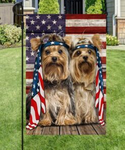 2 yorkshire terrier dog flag charming dog ntb216fv19 7064