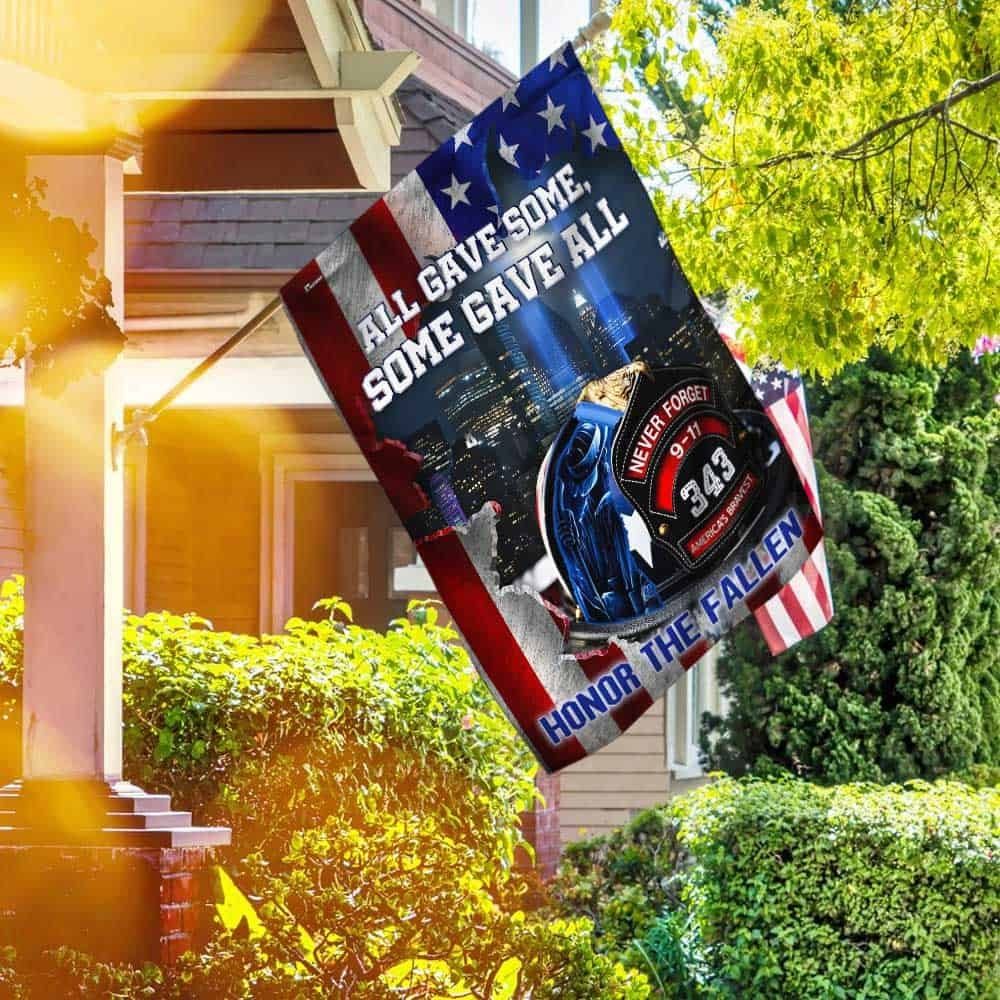 343 Fallen Firefighters All Gave Some Some Gave All 9/11 Flag DBD2747F - Image 2