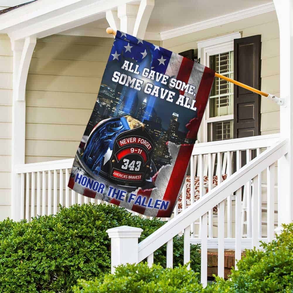 343 Fallen Firefighters All Gave Some Some Gave All 9/11 Flag DBD2747F - Image 5