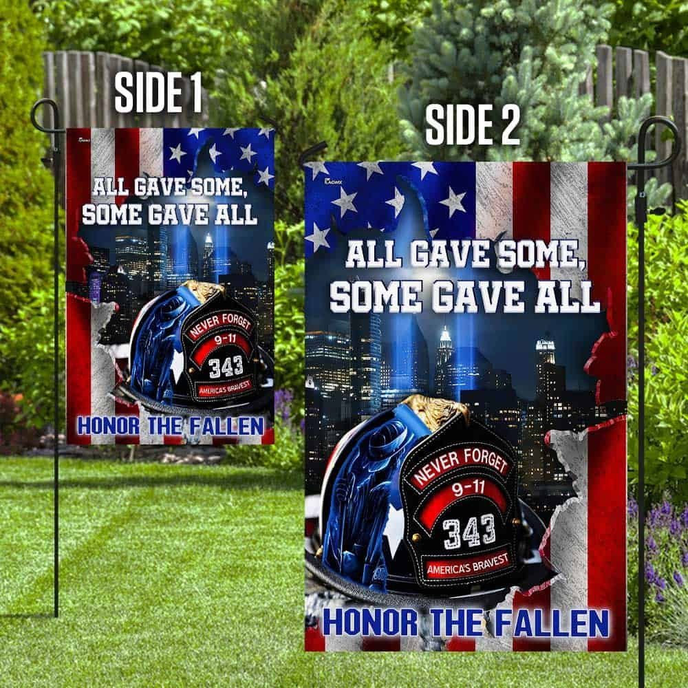 343 Fallen Firefighters All Gave Some Some Gave All 9/11 Flag DBD2747F - Image 9