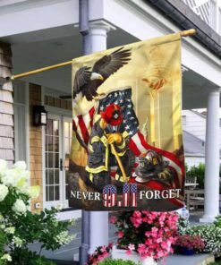 343 Firefighter Never Forget 911 Flag THB3198F