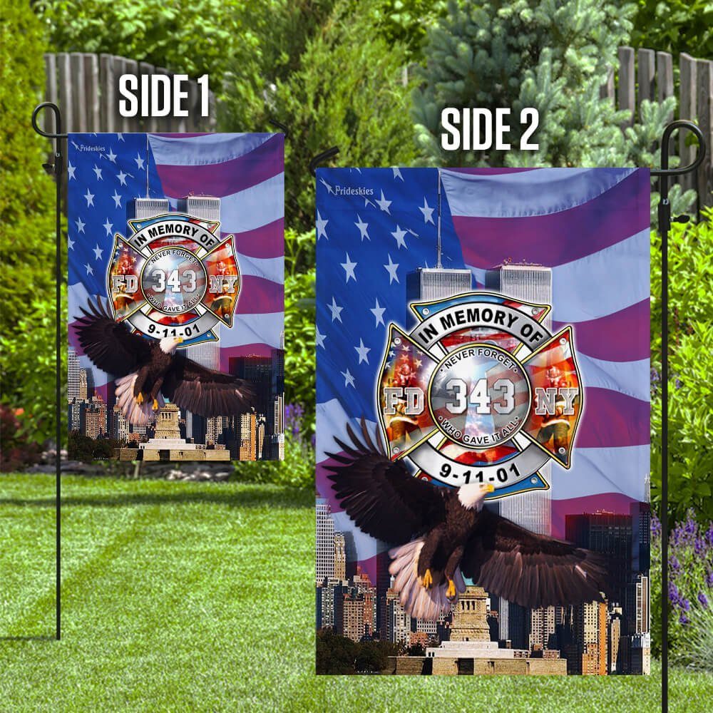 343 Never Forget Flagwix™ Firefighter 343 FDNY September 11th Flag - Image 10