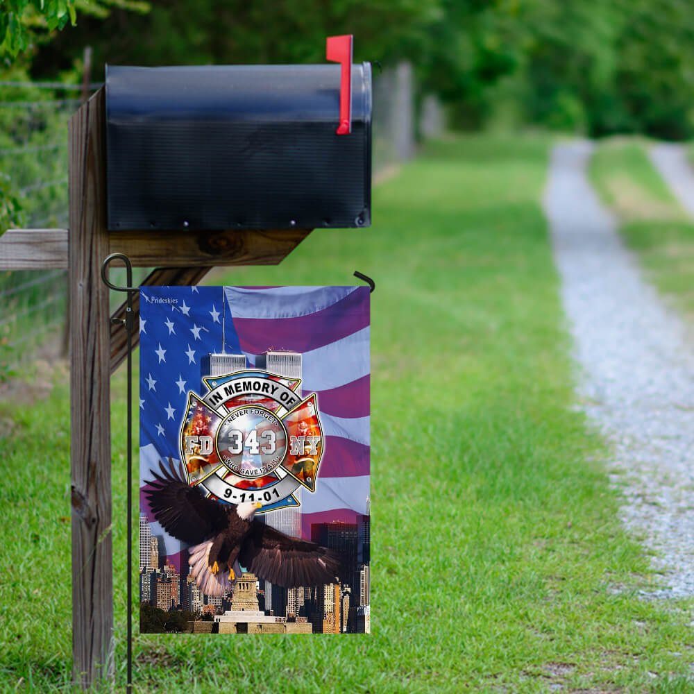343 Never Forget Flagwix™ Firefighter 343 FDNY September 11th Flag - Image 9