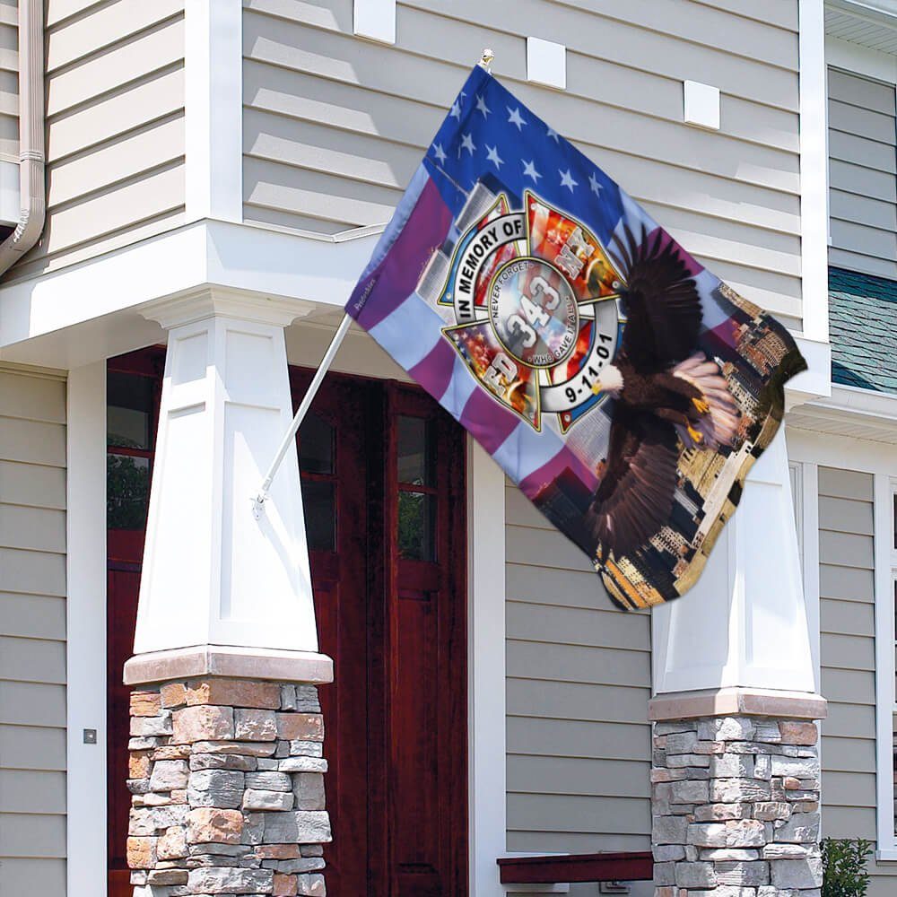 343 Never Forget Flagwix™ Firefighter 343 FDNY September 11th Flag - Image 4