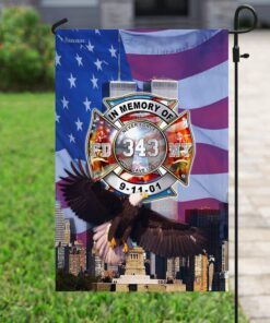 343 never forget flagwix™ firefighter 343 fdny september 11th flag 7741