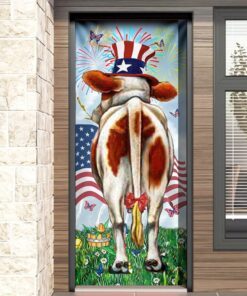 4th of july door cover america cow door cover funny shake lnt182d 1240