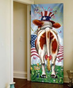4th of july door cover america cow door cover funny shake lnt182d 2818
