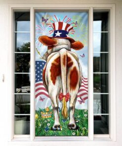 4th of july door cover america cow door cover funny shake lnt182d 7501