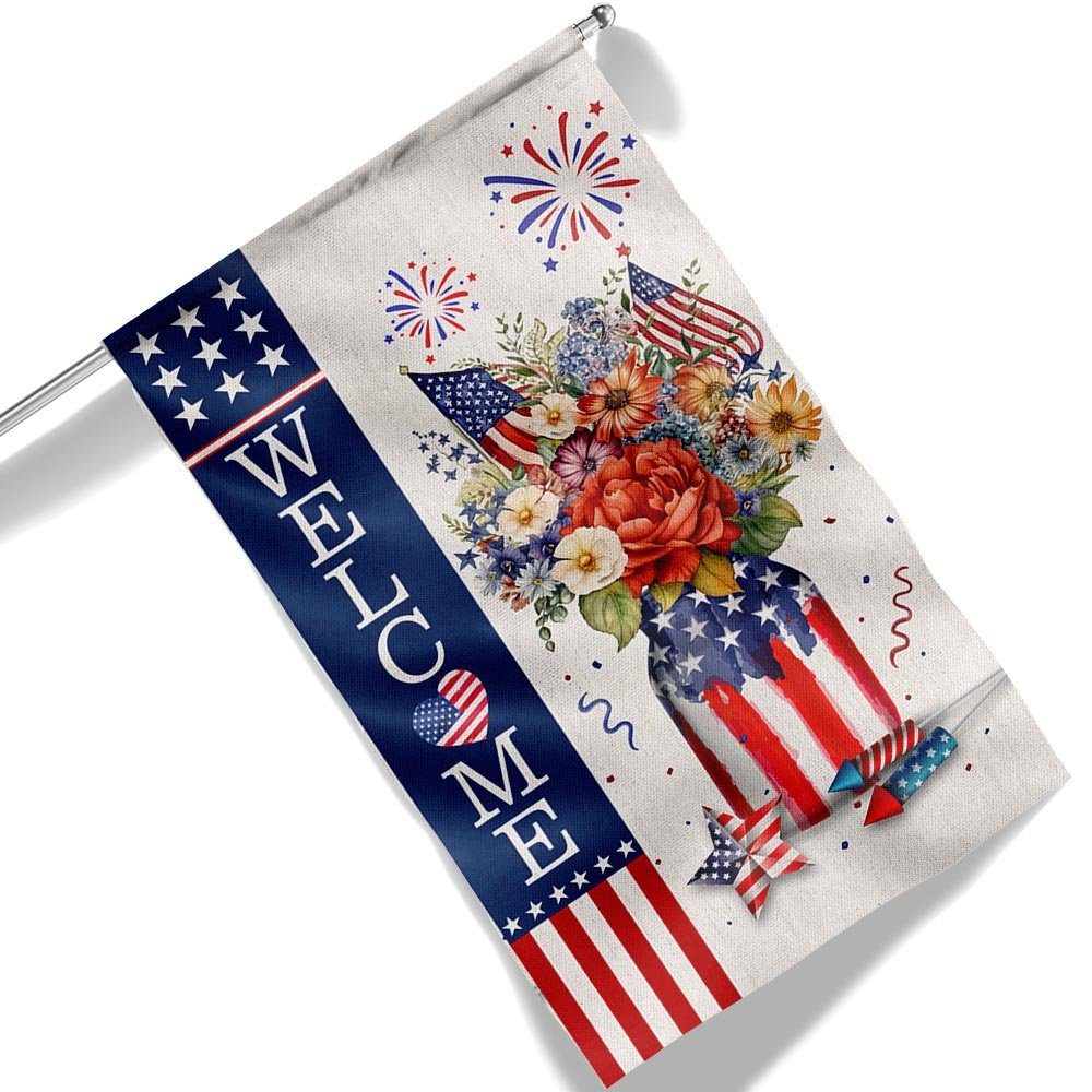4th Of July Flag Independence Day Welcome Patriotic Flag TQN1170F - Image 7