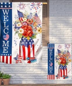 4th of july flag independence day welcome patriotic flag tqn1170f 2303