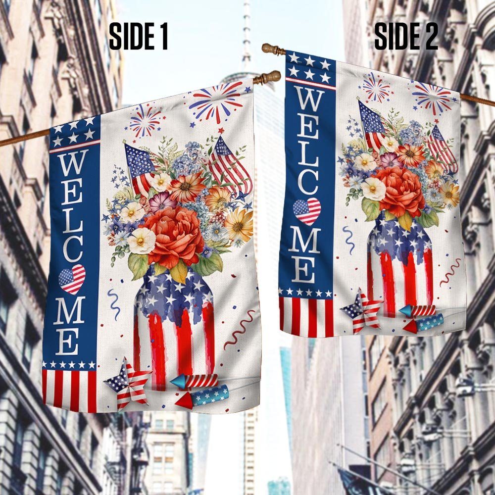 4th Of July Flag Independence Day Welcome Patriotic Flag TQN1170F - Image 2