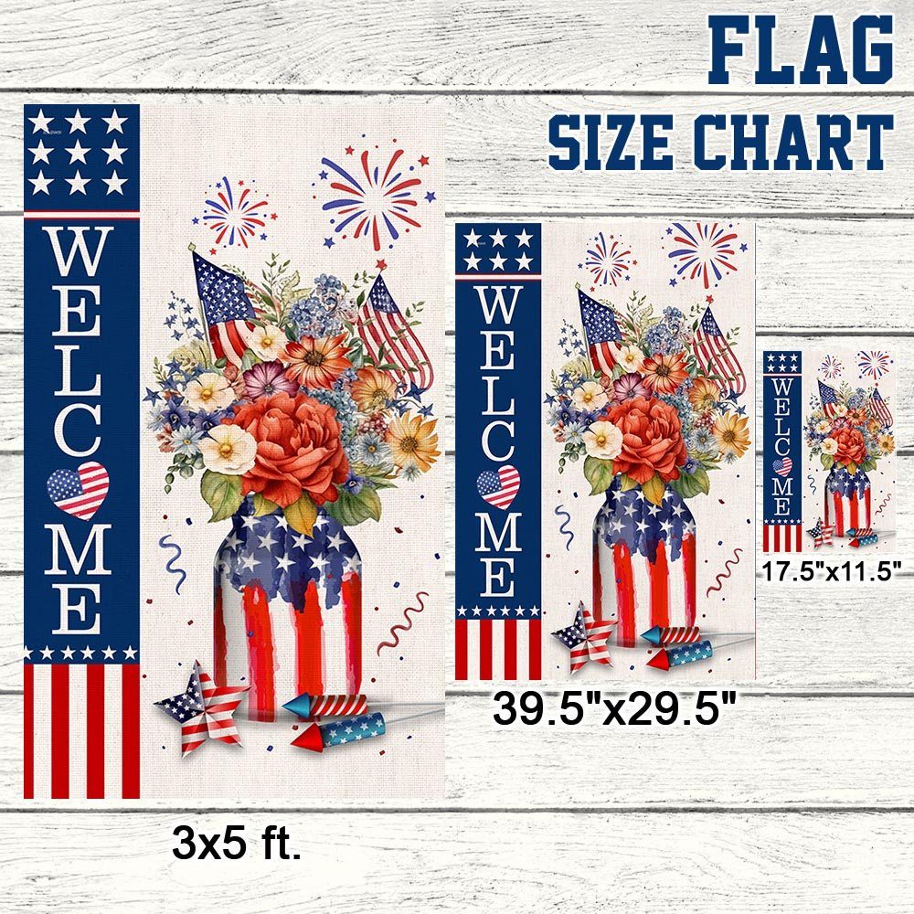 4th Of July Flag Independence Day Welcome Patriotic Flag TQN1170F - Image 6