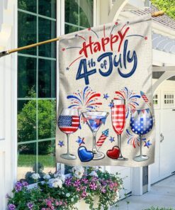 4th of july red white and blue wine patriotic flag tqn1171f 7287
