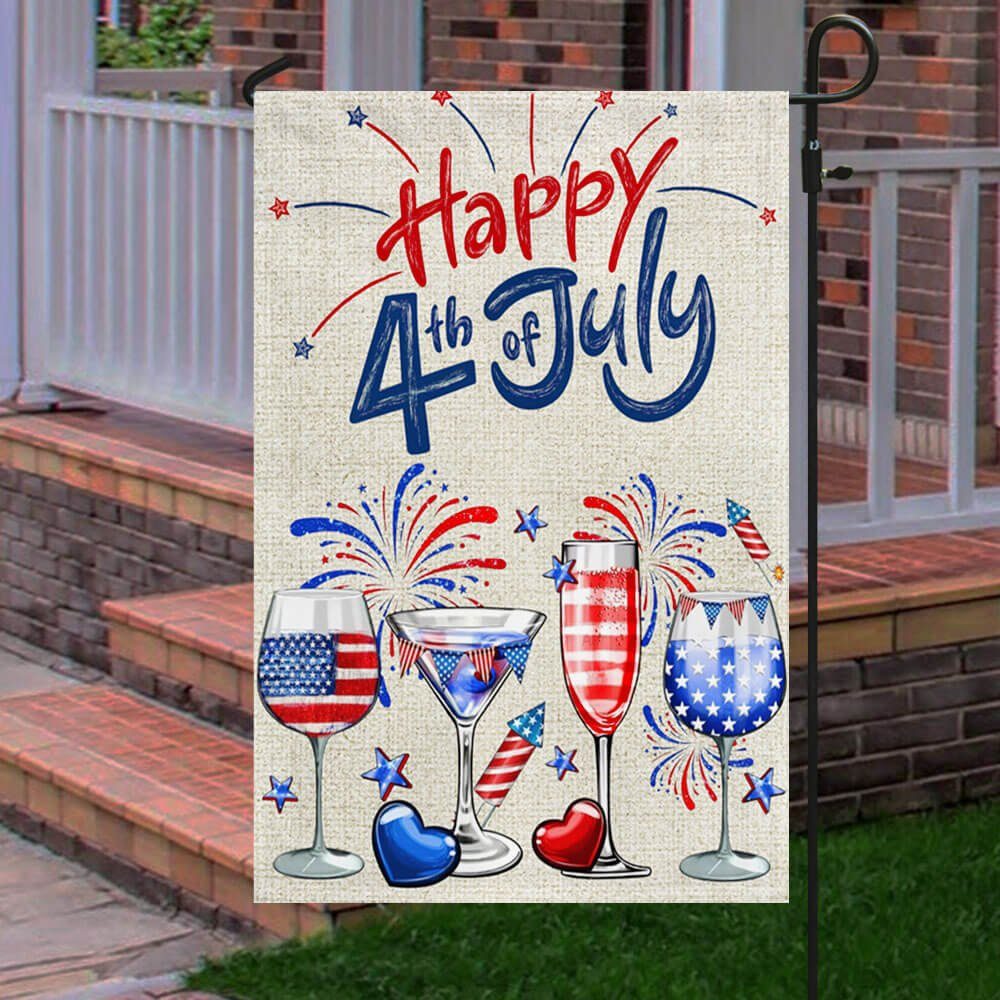 4th Of July Red White And Blue Wine Patriotic Flag TQN1171F - Image 6