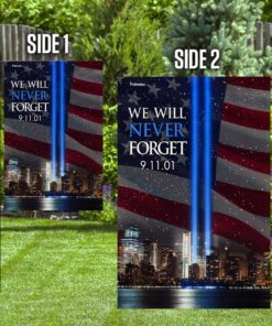 9.11.01 we will never forget flag 3964