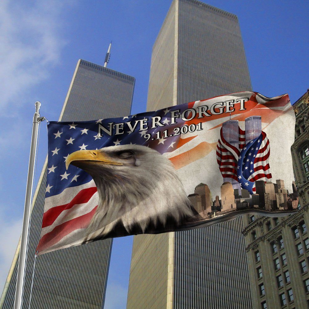 9.11 America Patriot Day Grommet Flag Remembering The Fallen LNT392GFv1 - Image 3