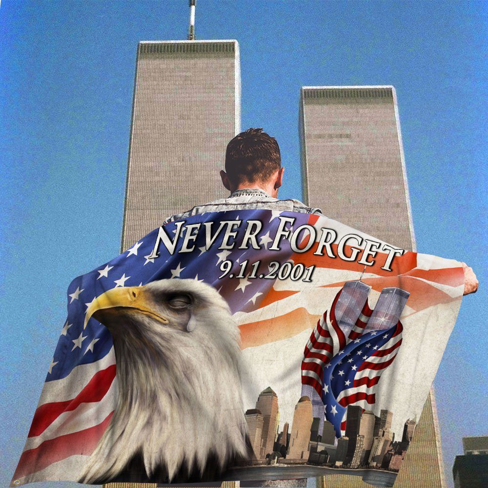 9.11 America Patriot Day Grommet Flag Remembering The Fallen LNT392GFv1 - Image 6