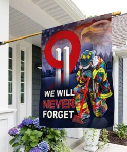 9.11 America Patriot Day Twin Tower Flag We Will Never Forget LNT409F