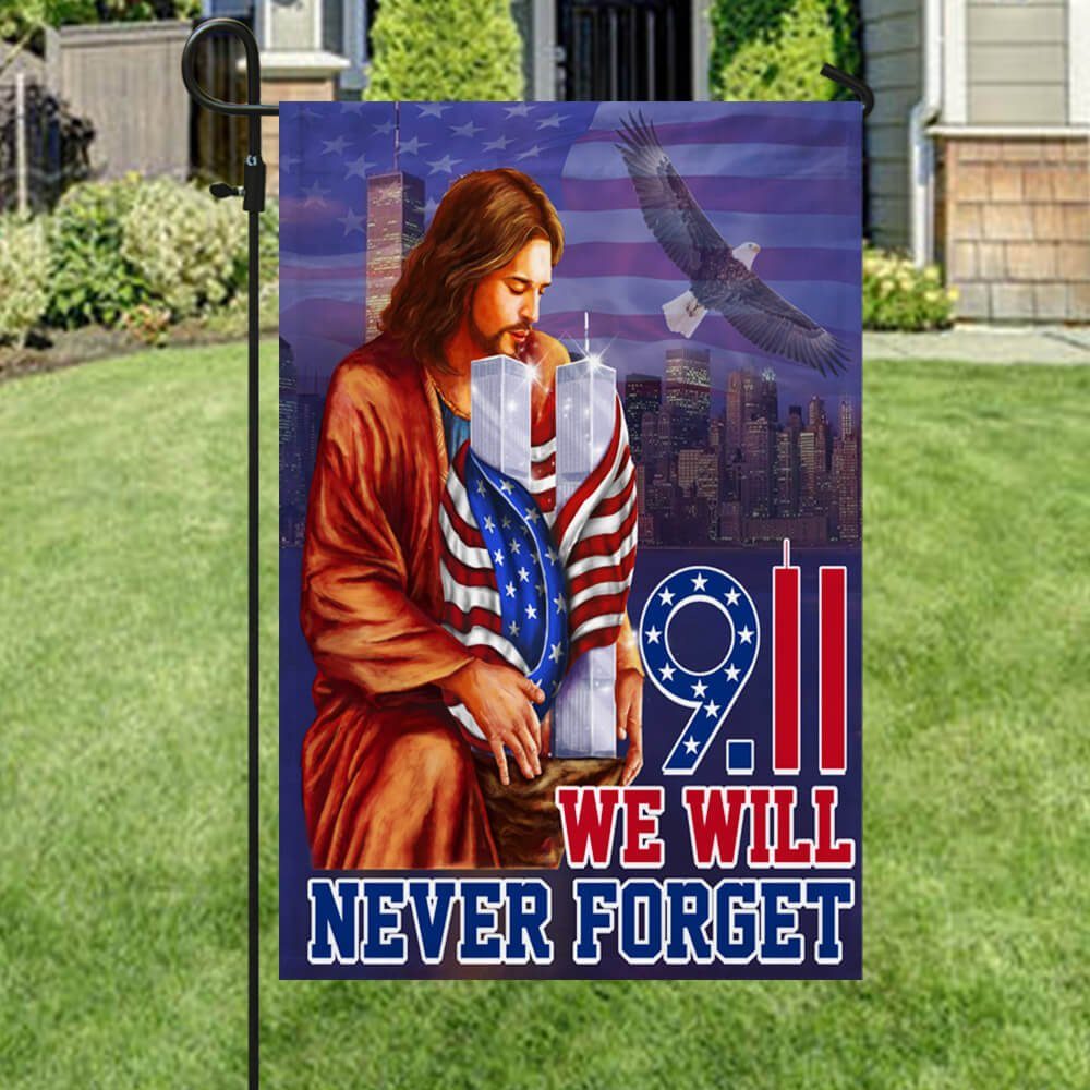 9.11 Flag America Patriot Day Flag We Will Never Forget LNT320F - Image 4