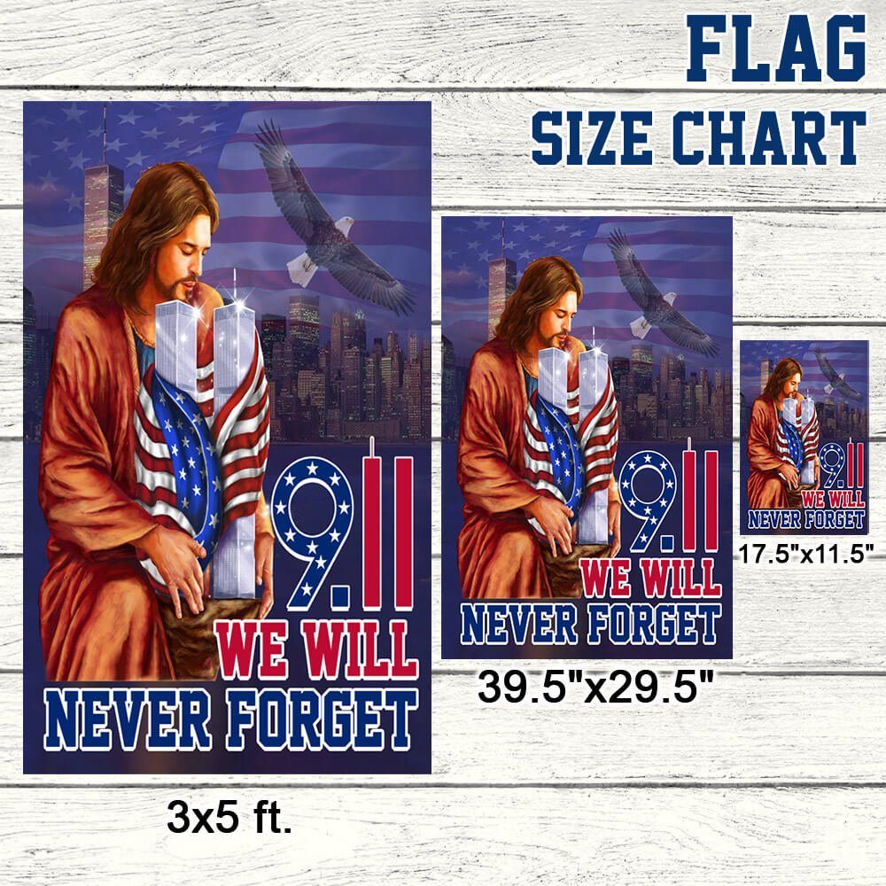 9.11 Flag America Patriot Day Flag We Will Never Forget LNT320F - Image 7