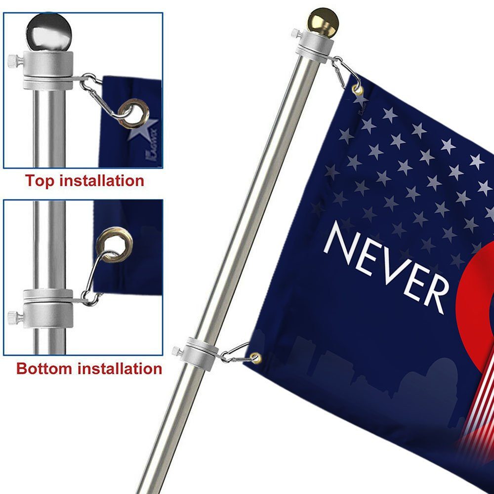 9.11 Flag America Patriotic Grommet Flag Never Forget LNT381GF - Image 6