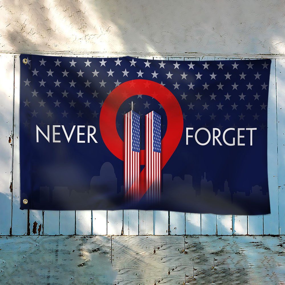 9.11 Flag America Patriotic Grommet Flag Never Forget LNT381GF - Image 3