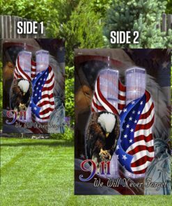 9.11 we will never forget patriotic flag pn590f 2605