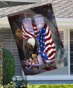 9.11 we will never forget patriotic flag pn590f 7250
