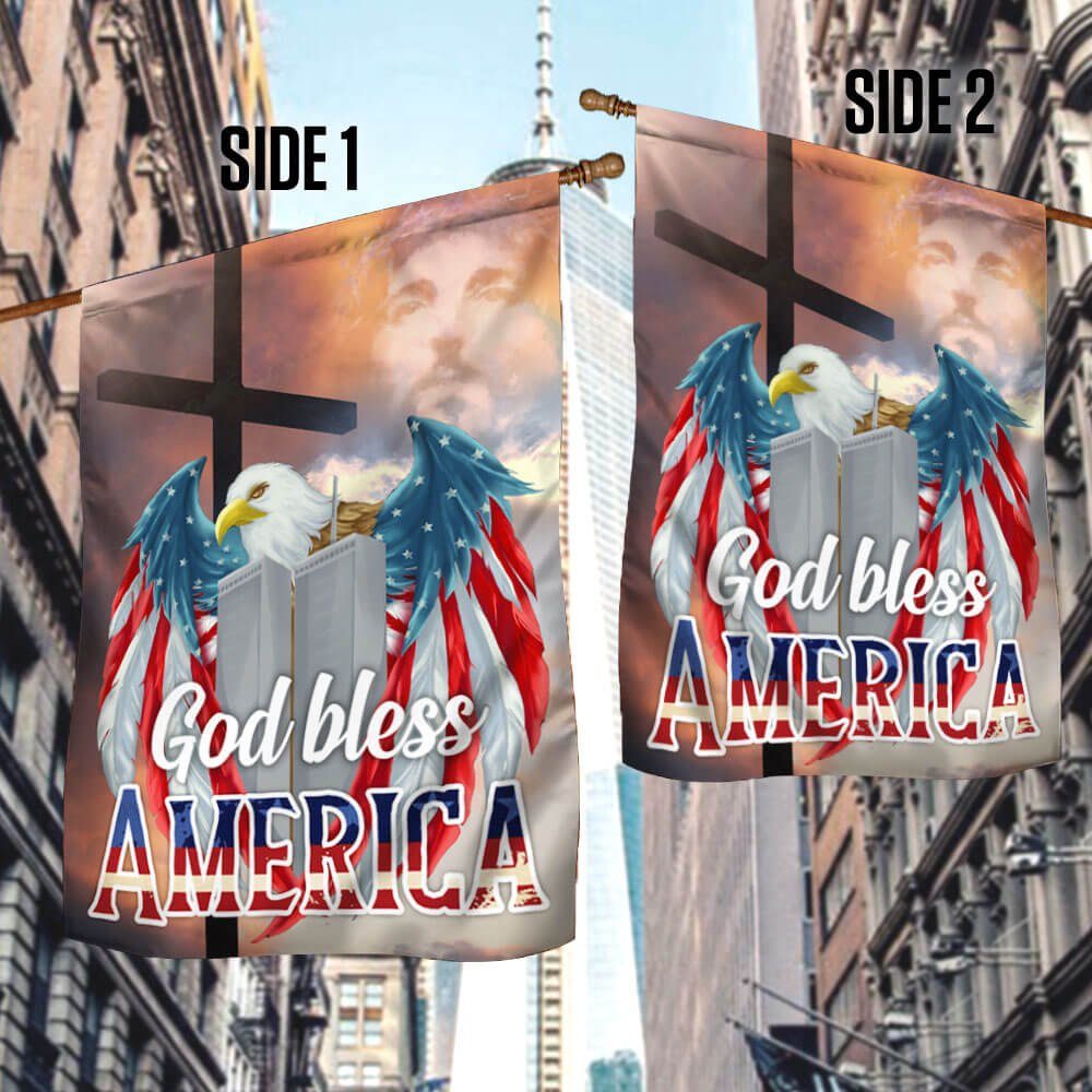 9/11 Flag, Never Forget 911, American Eagle Flag, God Bless America LNT246F - Image 3